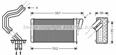 AVA QUALITY COOLING rt6229 -  Теплообменник, отопление салона